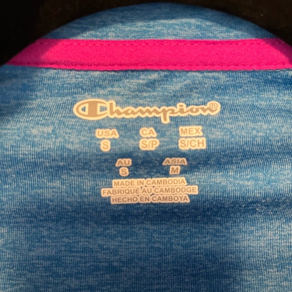 Champion Heathered Blue Full zip -size small - Picture 4 of 6